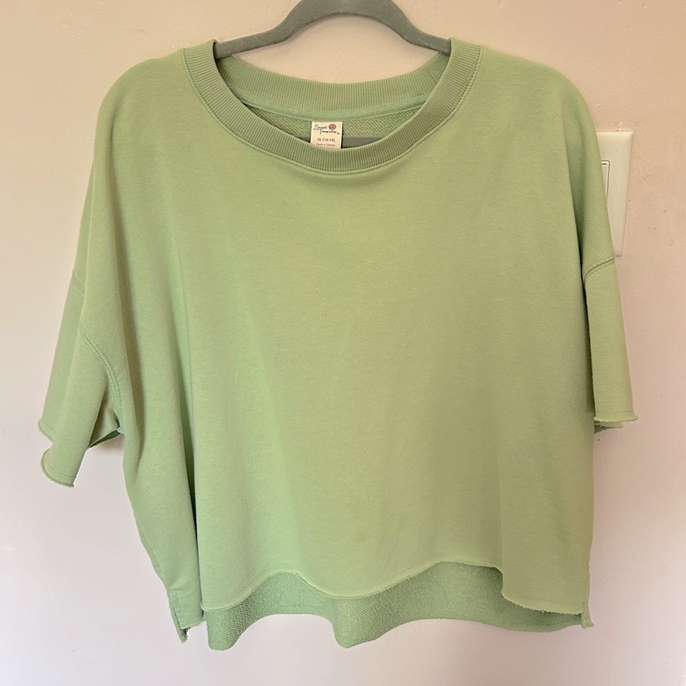 light green Target sweatshirt material t-shirt